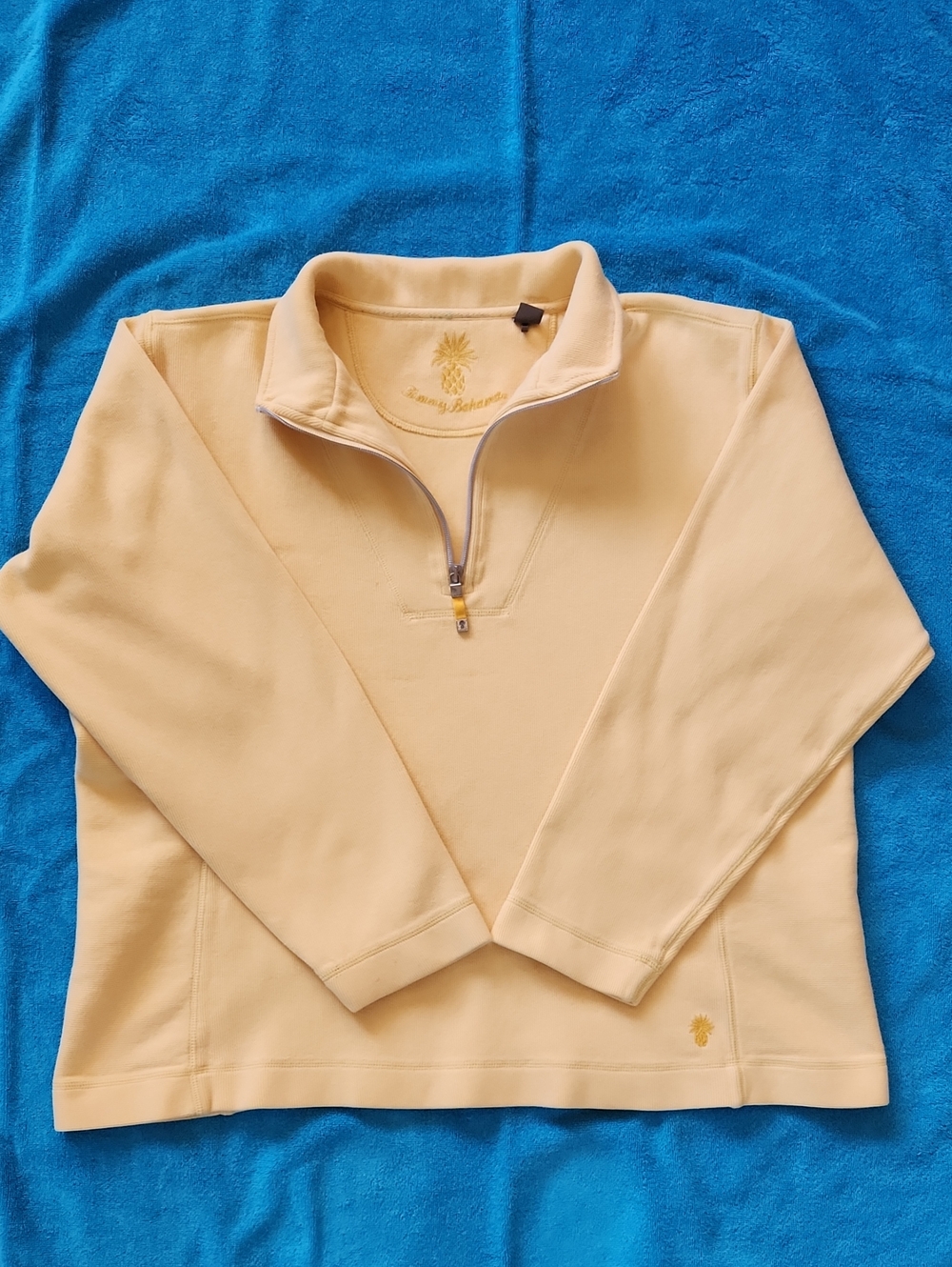 Tommy Bahama Women's Aruba Half-Zip Size XL Yellow